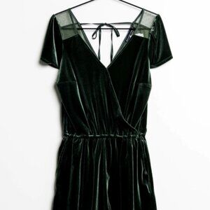 Abercrombie & Fitch emerald green romper XS extra small petite